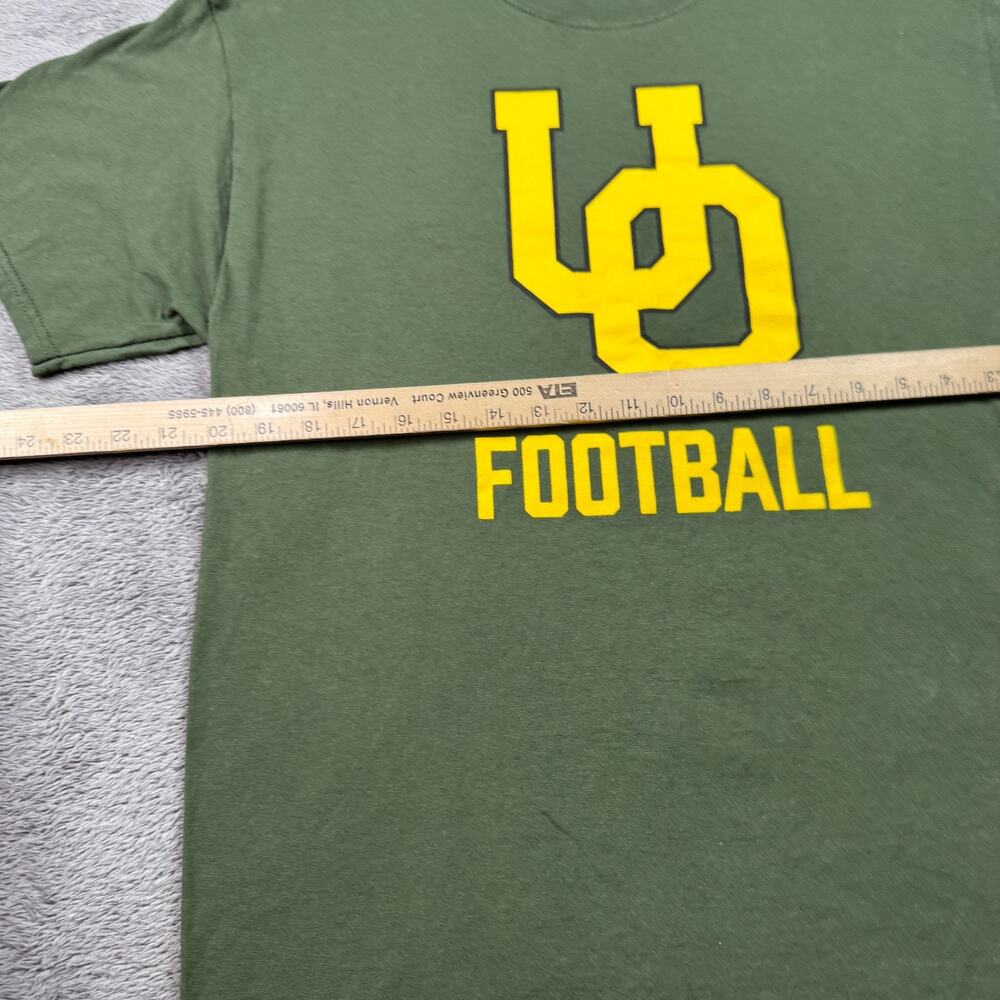 Oregn Ducks UO Football Shirt Mens L Green Script Logo Crew Neck Short Sleeve - Picture 5 of 6
